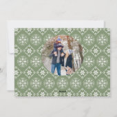 Snowflake Simple Festive 2-foto voor kerstmis Feestdagenkaart (Achterkant)