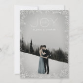 Snowflake Sketch Lijst White Holiday Card Feestdagenkaart (Voorkant)