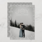 Snowflake Sketch Lijst White Holiday Card Feestdagenkaart (Voorkant / Achterkant)