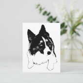 Snowflake Skyline Postcard Briefkaart (Staand voorkant)