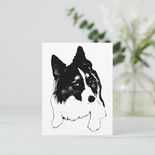 Snowflake Skyline Postcard Briefkaart (Staand voorkant)