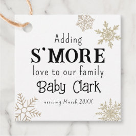 Snowflake S'more Love Baby Bedankjes Labels
