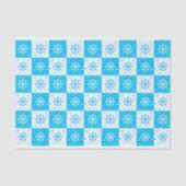 Snowflake & sneeuwpatroon (blauw) tissuepapier (Voorkant)