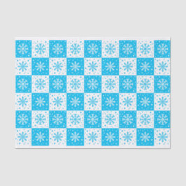 Snowflake & sneeuwpatroon (blauw) tissuepapier