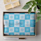 Snowflake & sneeuwpatroon (blauw) tissuepapier (Geschenk)