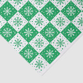 Snowflake & sneeuwpatroon (groen) tissuepapier (Detail)