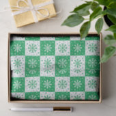 Snowflake & sneeuwpatroon (groen) tissuepapier (Geschenk)
