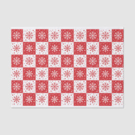 Snowflake & sneeuwpatroon (rood) tissuepapier