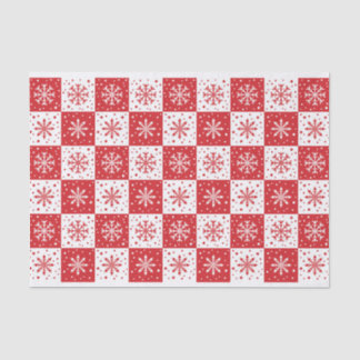 Snowflake & sneeuwpatroon (rood) tissuepapier