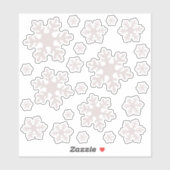 Snowflake Snow Kerst sticker Pack (Vel)
