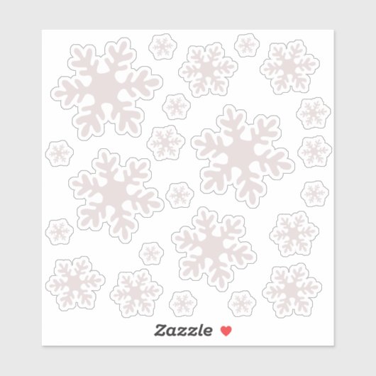 Snowflake Snow Kerst sticker Pack (Vel)