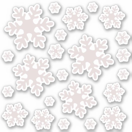 Snowflake Snow Kerst sticker Pack (Voorkant)