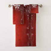 Snowflake Snowflake Merry kerstboom Star Bath Bad Handdoek (Insitu)