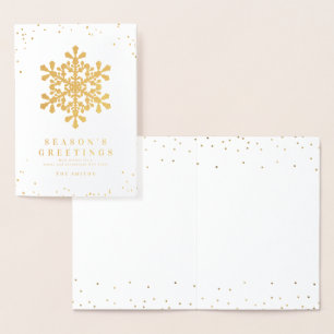 Snowflake Snowflake Seizoensgroet Kerstmis Folie Kaarten