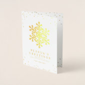 Snowflake Snowflake Seizoensgroet Kerstmis Folie Kaarten (Voorkant)