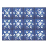 SNOWFLAKE SNOWFLAKES BLUE TABLECLOTH TAFELKLEED (Voorkant (Horizontaal))