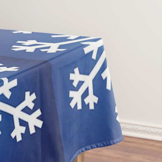 SNOWFLAKE SNOWFLAKES BLUE TABLECLOTH TAFELKLEED (Voorbeeld)
