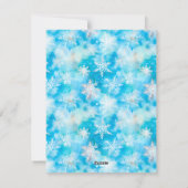 Snowflake Snowman Christmas Kaart (Achterkant)