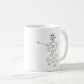 Snowflake Snowman Coffee Cup Koffiemok (Voorkant rechts)