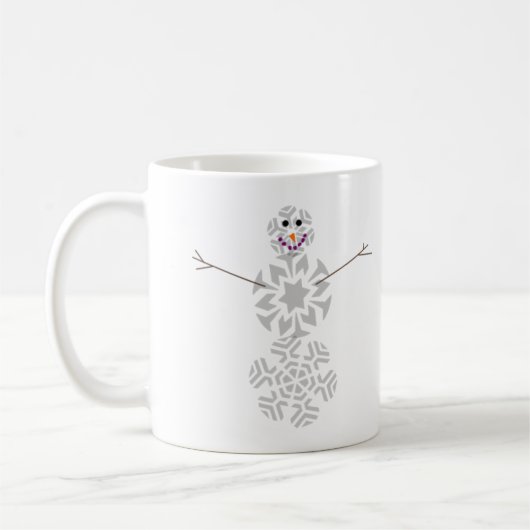 Snowflake Snowman Coffee Cup Koffiemok (Links)