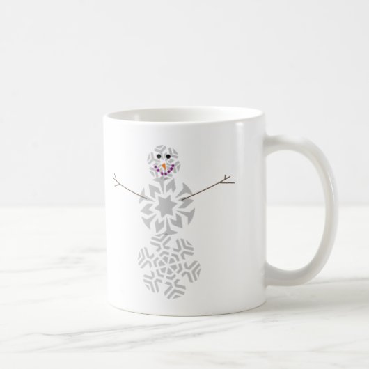 Snowflake Snowman Coffee Cup Koffiemok (Rechts)
