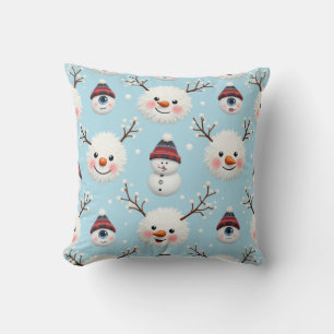 Snowflake Snowman Kussen