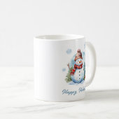 Snowflake Snowman Mug – Custom Winter Gift Koffiemok (Voorkant rechts)