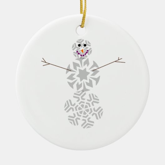 Snowflake Snowman Ornament (Voorkant)