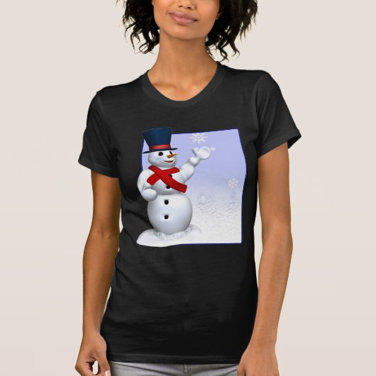 Snowflake Snowman T-shirt (Voorkant)