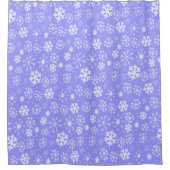 Snowflake Snowstorm met Sky Blue Background Douchegordijn (Voorkant)