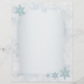 Snowflake snowy sjabloon kerstbriefjes (Voorkant)