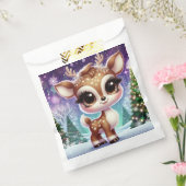 Snowflake Sparkle Baby Reindeer Bedankzakje (Gezegeld)