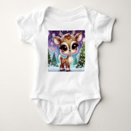 Snowflake Sparkle Baby Reindeer Romper