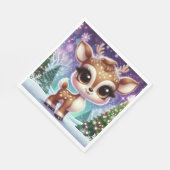 Snowflake Sparkle Baby Reindeer Servet (Hoek)