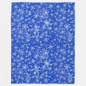 Snowflake Sparkle Naadloos Patroon Fleece Deken (Voorkant)