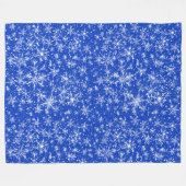 Snowflake Sparkle Naadloos Patroon Fleece Deken (Voorkant (Horizontaal))