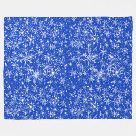 Snowflake Sparkle Naadloos Patroon Fleece Deken