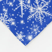 Snowflake Sparkle Naadloos Patroon Fleece Deken (Hoek)