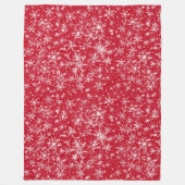 Snowflake Sparkle Naadloos Patroon Fleece Deken (Voorkant)