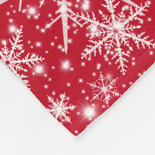 Snowflake Sparkle Naadloos Patroon Fleece Deken (Hoek)