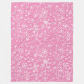 Snowflake Sparkle Naadloos Patroon Fleece Deken (Voorkant)