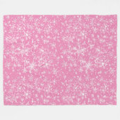 Snowflake Sparkle Naadloos Patroon Fleece Deken (Voorkant (Horizontaal))