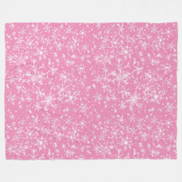 Snowflake Sparkle Naadloos Patroon Fleece Deken