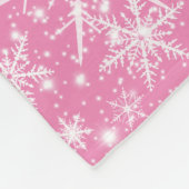Snowflake Sparkle Naadloos Patroon Fleece Deken (Hoek)