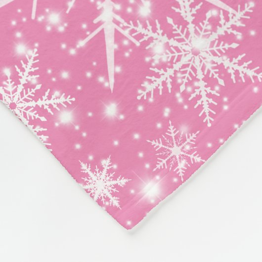 Snowflake Sparkle Naadloos Patroon Fleece Deken (Hoek)