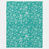 Snowflake Sparkle Naadloos Patroon Fleece Deken (Voorkant)