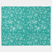 Snowflake Sparkle Naadloos Patroon Fleece Deken (Voorkant (Horizontaal))