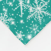 Snowflake Sparkle Naadloos Patroon Fleece Deken (Hoek)