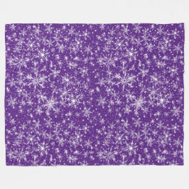 Snowflake Sparkle Naadloos Patroon Fleece Deken