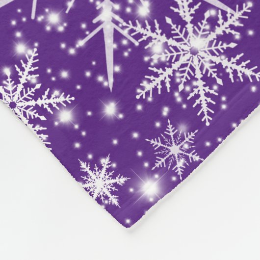 Snowflake Sparkle Naadloos Patroon Fleece Deken (Hoek)
